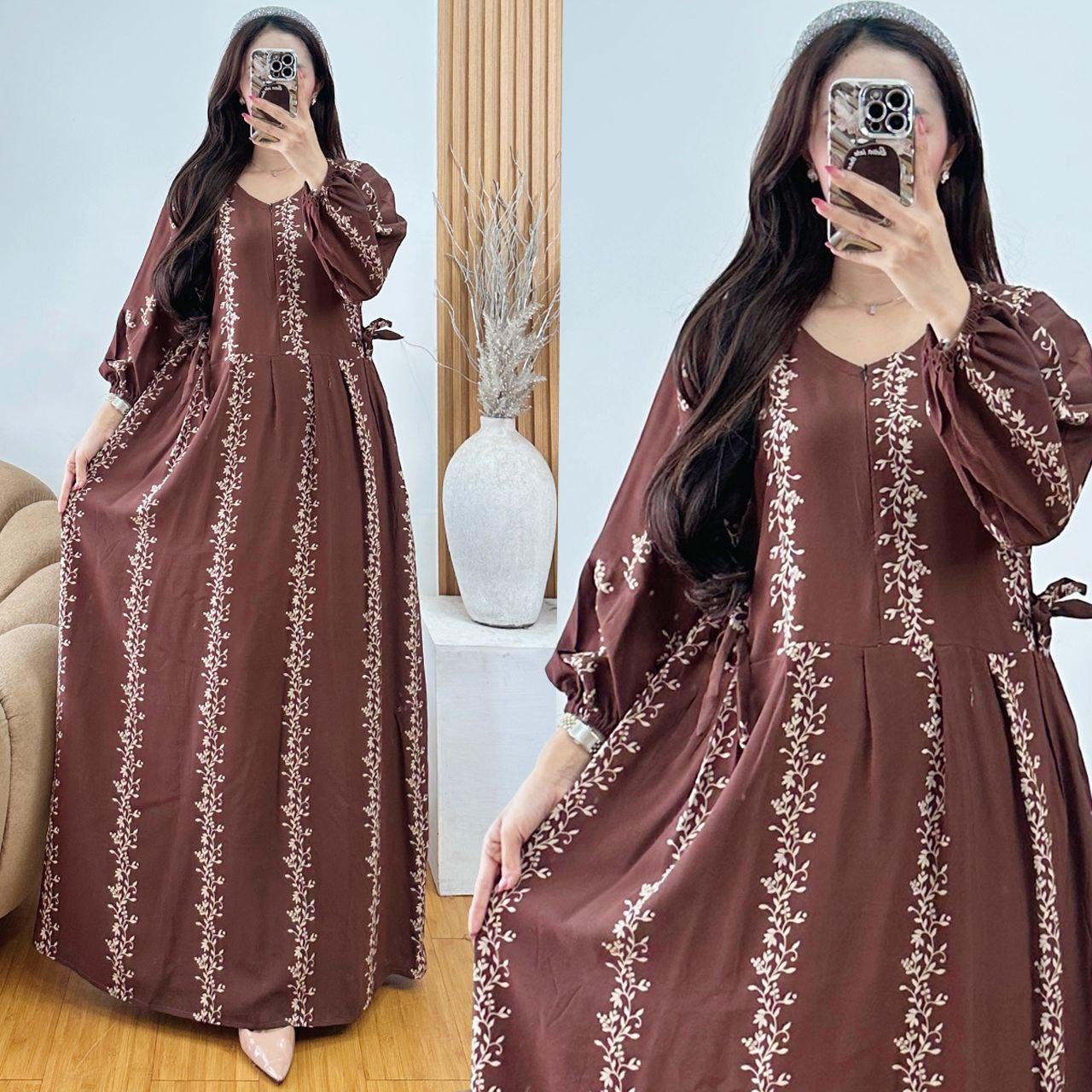 Dress Gamis Muslim Bahan Rayon Premium Nyaman Bumil Busui Friendly  Santai