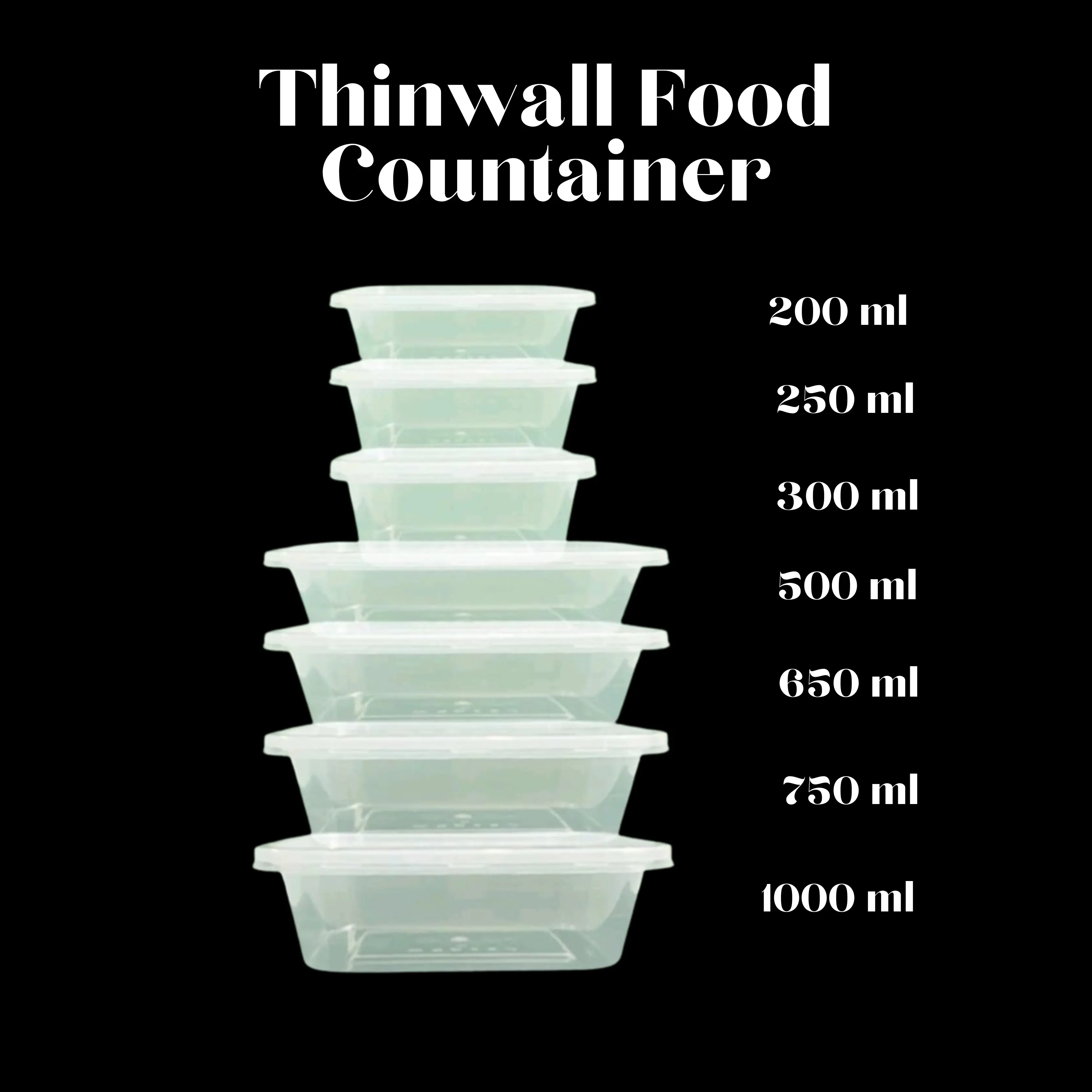 Kotak Makan Thinwall Berbagai Ukuran