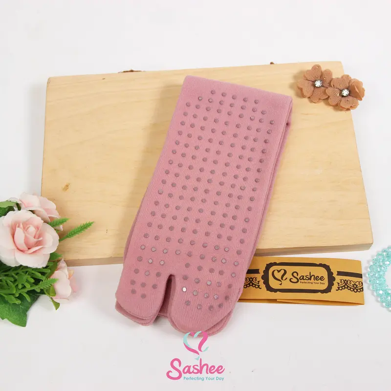 Sashee - Kaos Kaki Jempol Polos Nilon ANTI SLIP Wanita Muslimah Dewasa 3