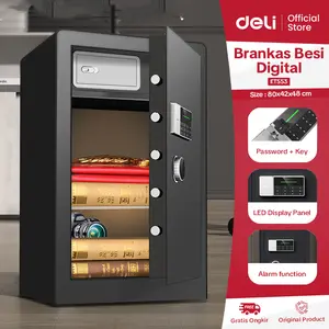 Deli Brankas Besi Digital / Digital Safe Box Double Unlocking Step LED Display ET553