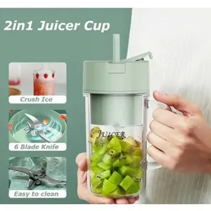 CRUSHER JUICER MINI BLENDER PORTABEL GELAS+SEDOTAN MULTIFUNGSI CRUSHER JUICER MINI BLENDER PORTABEL GELAS+SEDOTAN MULTIFUNGSI