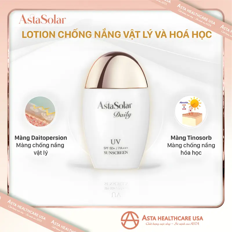 Sữa nano lotion chống nắng dưỡng da quang phổ rộng AstaSolar Daily Sunscreen 50ml SPF50++ PA+++ 2