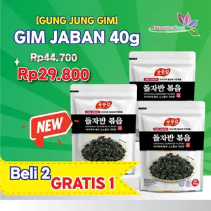 (BELI 2 GRATIS 1) HALAL GUNGJUNG GIM JABAN 40GR / NORI TABUR / RUMPUT LAUT PANGGANG / NORI SEAWEED FLAKES