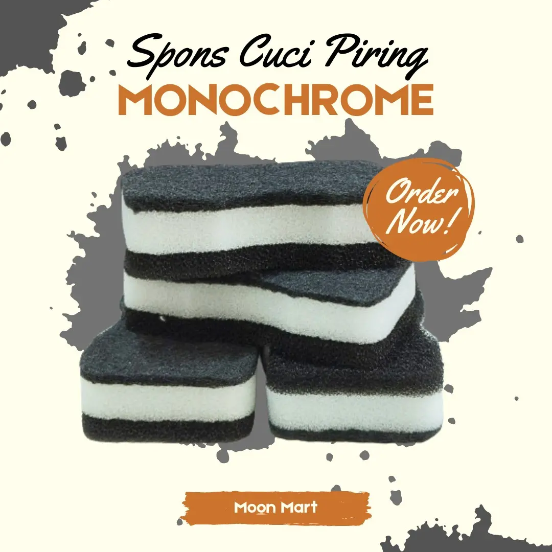 MoonMart - Spons Cuci Piring Aesthetic Minimalis / Spons 2 sisi / Sponge Busa Estetik
