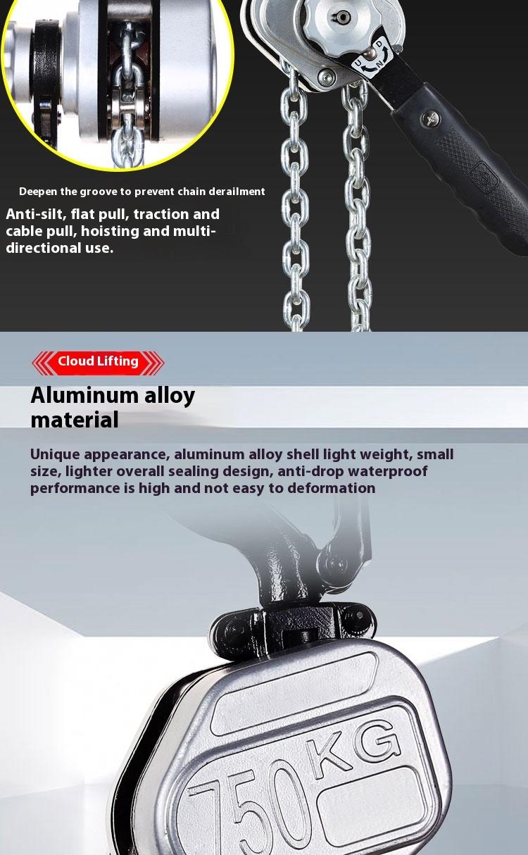 Product Introduction of 0.25T2.5m Pengangkat mini Hand hoist Chain hoist Chain block Small hand hoist 3