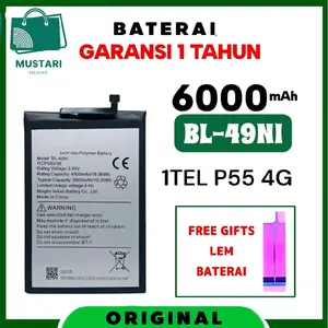 Mustari Baterai Original 1TEL P55 4G BL-49NI 6000mAh Garansi 1 Tahun Free Lem Baterai