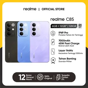 realme C85 6GB+128GB NFC | IP69 Pro Tahan Air | 7000mAh Battery & 45W Fast Charge | 50MP AI Camera |  Layar Terang Maksimal 1200nits | Military-Grade Shock Resistance