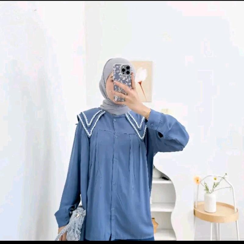 KEMEJA BLOUSE SAILORMON BAHAN SOFT KATUN PREMIUM ALL SIZE FIT TO L LD 110 CM HABISIN STOK 4