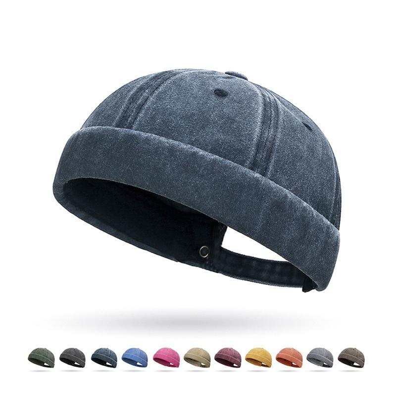 Mũ Lưỡi Trai Không Vành, Dành Cho Nam Và Nữ, Mũ Skullcap, Phong Cách Cổ Điển Mũ Chủ Nhà, Mũ Da Dưa Hiphop, Mũ Không Vành 0