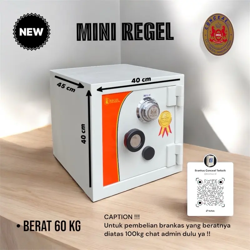 Brankas Mini Regel Conceal - Brankas Anti Pencurian dan Kebakaran 0