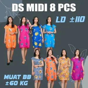 100 RIBU DAPET 8 PCS DASTER MIDI, LD 110 CM,MUAT SAMPAI BB 65,MOTIF RANDOM