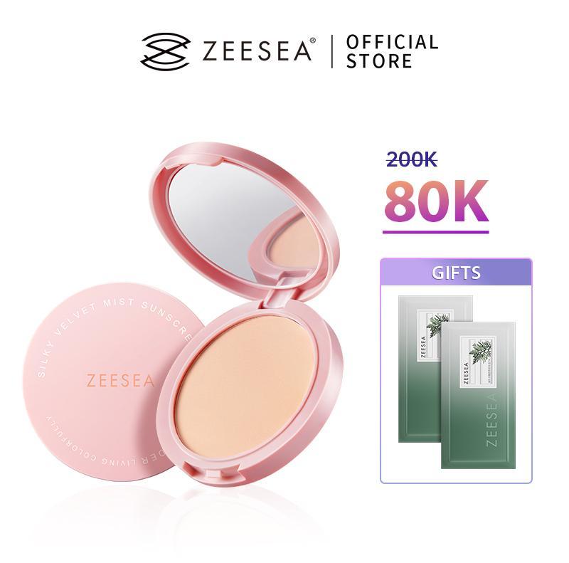 [maitrinh0912 x ZEESEA]Phấn phủ trang điểm ZEESEA Phấn Chống Nắng SPF 25 PA++++ Phấn Phủ Kiểm Soát Dầu Chống Thấm Nước Trang Điểm Lâu Trôi8g/1pcs + [Free Gift]Khăn tẩy trang 2pcs
