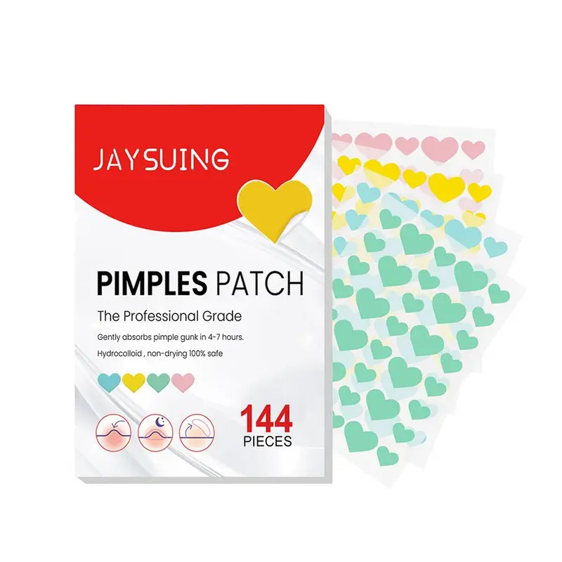 144pcs heart moon shaped acne patches cute acne sticker Tempelan Jerawat Jerawat patch 0
