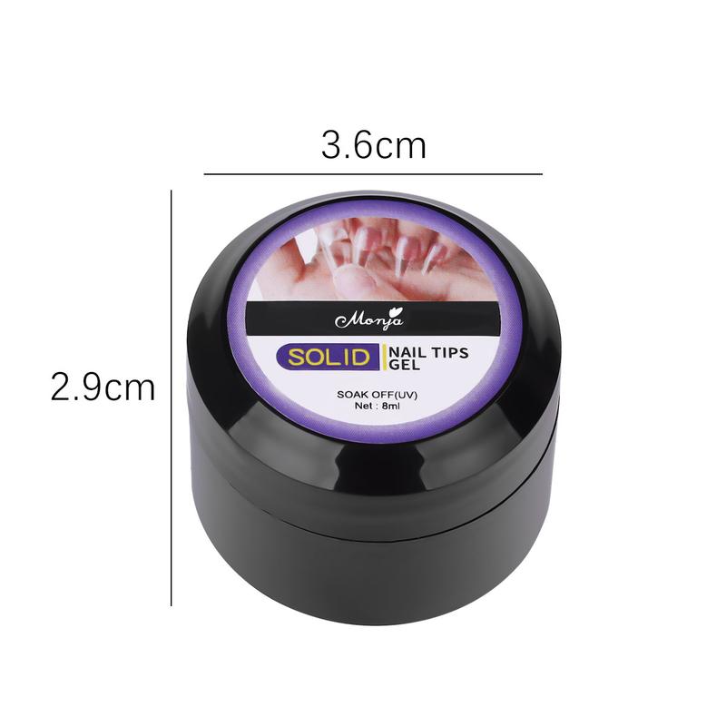 Gel UV Đa Công Dụng Làm Móng Nghệ Thuật, Monja, 8ml, Phụ Kiện Đồ Trang Trí, Chất Kết Dính, Chạm Khắc Hoa 3D, Đầu Giả, Nối Dài, Thiết Kế Làm Móng, Salon, Thiết Bị Dụng Cụ Tự Làm Tại Nhà, Trong Suốt Và Rõ Ràng, Để Thiết Kế Móng Tay 5