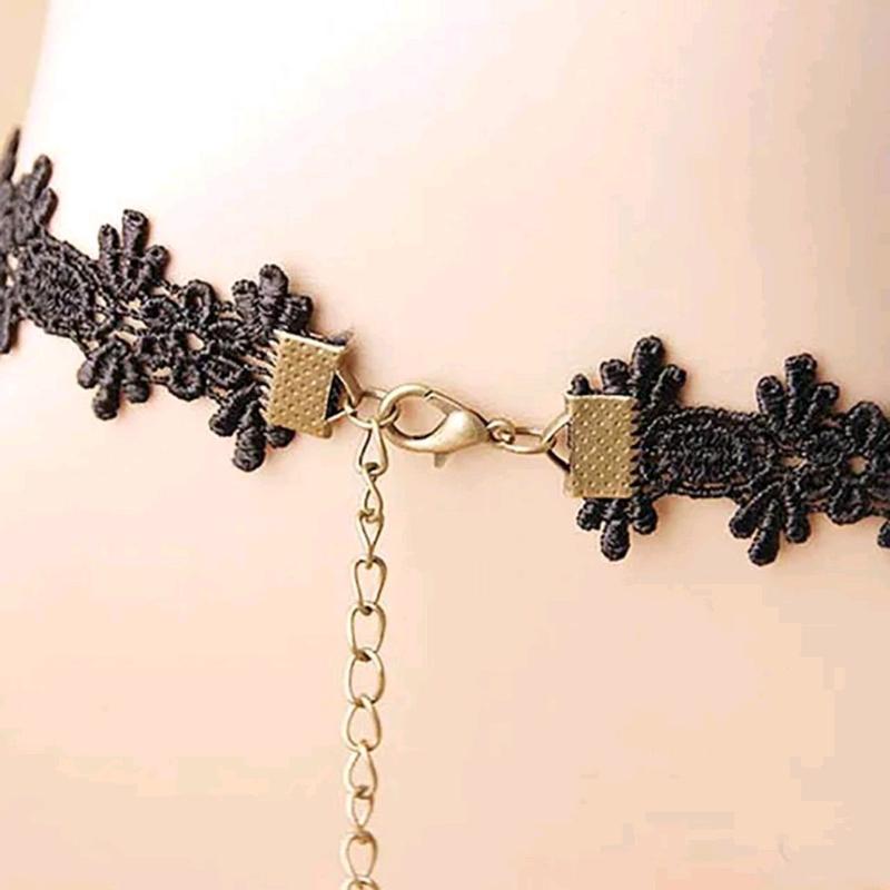 Aksesoris Kalung Lace Resin Vintage Gaya Retro Elegan - Model Terbaru 6
