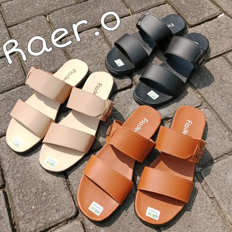 PROMO!!! SANDAL KULIT SLOP WANITA KEKINIAN Sendal Antiselip S Sandals & Flip Flops Sandals & Flip Flops 1