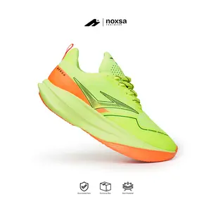 Sepatu Running Noxsa Footwear - Sepatu Lari Pria Wanita Olahraga Sport Strivo Stabilo Orange
