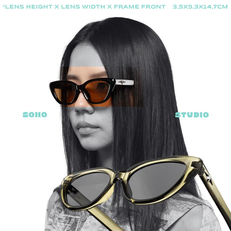 NEW 2025 Kính mát SOUTH Chống Nắng và tia uv Mắt Kính form mắt mèo Soho Studio tạo v-line hợp mặt tròn góc cạnh