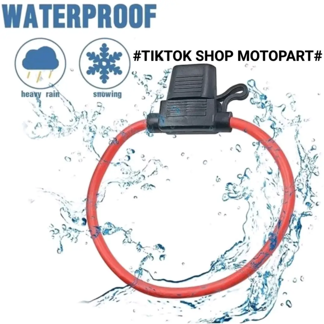 Rumah Sikring Holder Fuse Blade Kabel Waterproof / Rumah Fuse Tancap Blade Besar Kecil Kabel Anti Air Waterproof Komplit Plus Sikirng Tancap nya (NGY)
