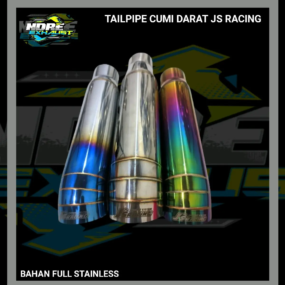 KNALPOT MOBIL TAILPIPE CUMI DARAT FUL STAINLESS