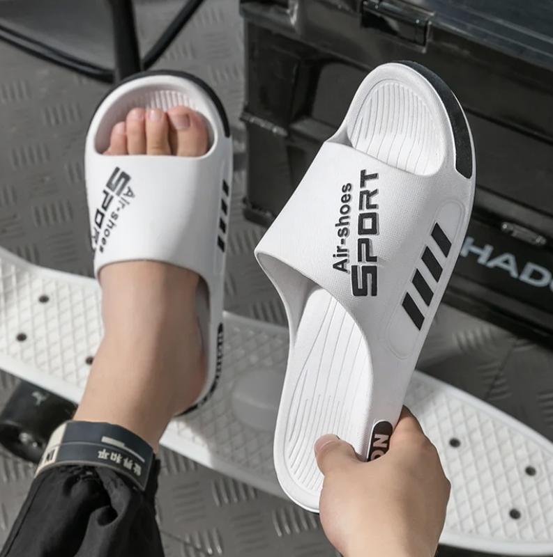 Dép Lê Nam, Đế Dày, Chống Trượt Và Chống Mài Mòn, Thích Hợp Sử Dụng Trong Nhà, Cỡ Lớn, Dép Xỏ Ngón Xu Hướng Thể Thao, Có Thể Đeo Ngoài Trời, Tăng 1 Cỡ