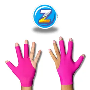 BADBOYS Sarung Tangan Billiard Spandek Nilon 3 Jari Uniseks Non-Slip Warna untuk Pria Wanita