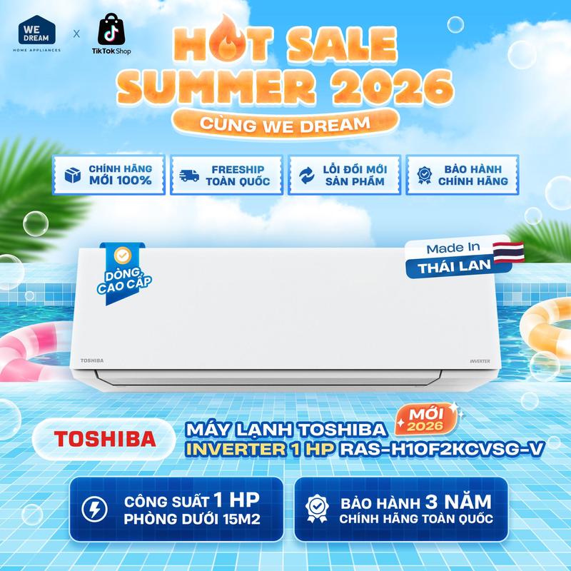Mới 2026 - RAS-H10F2KCVSG - Máy Lạnh Toshiba Inverter 1 HP RAS-H10F2KCVSG-V
