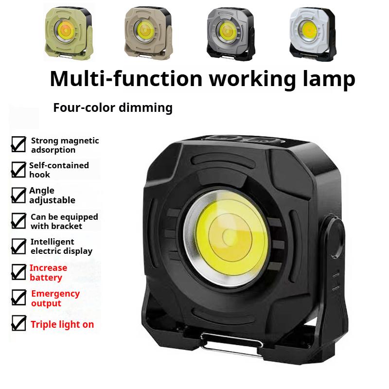 Đèn cắm trại ngoài trời đa chức năng Key Clasp Light Portable Mini COB Working…