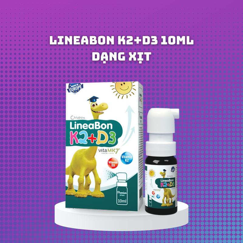 [KHÔNG QUÀ] LineaBon Vitamin D3 K2 10ml DẠNG XỊT - Vitamin tăng chiều cao cho bé chính hãng