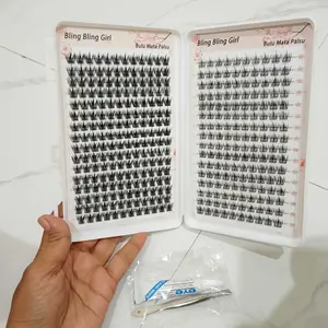 Bling Bling Girl Coo Menglue Rambut Peri Tipe A Bulu Mata Palsu Secara Alami untuk Pemula Memodifikasi Bentuk Mata