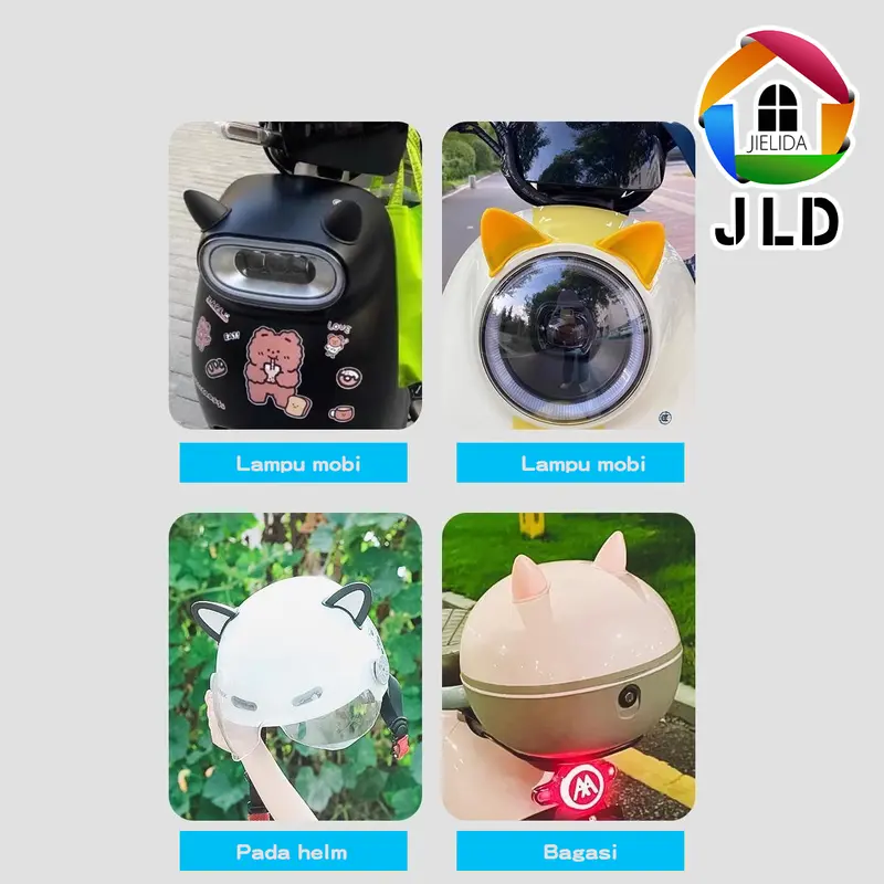 JIELIDA ACCESSORIES HELM KUPING KUCING HELMET CAT BIKER NYAMAN DAN GEMAS 3