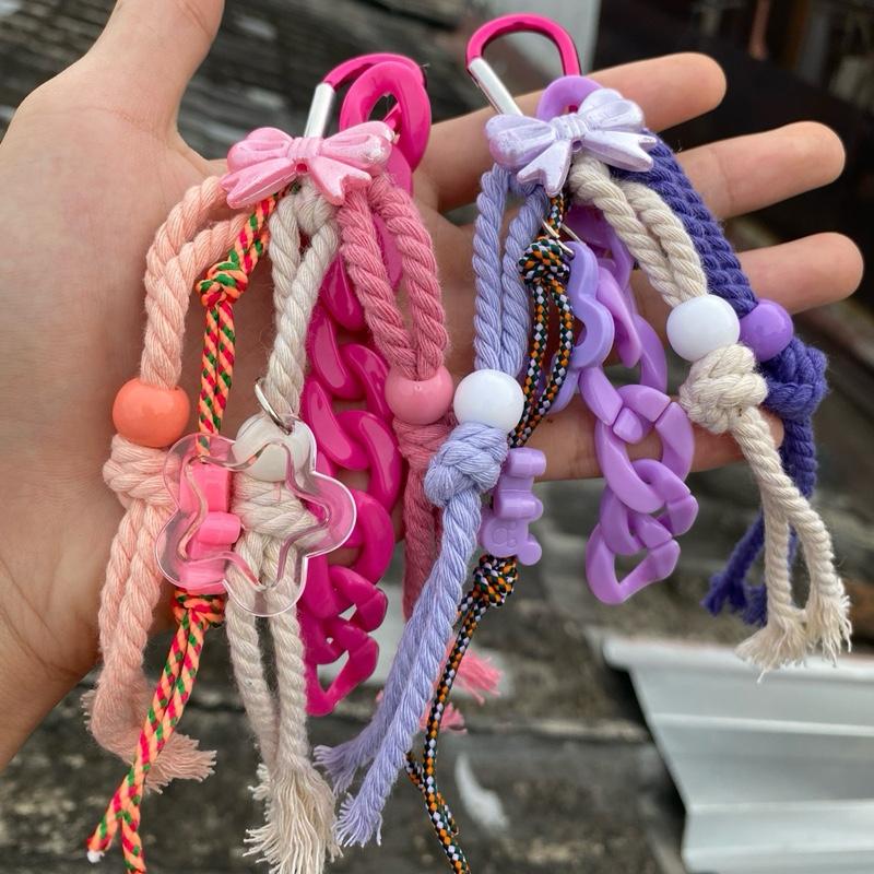Aksesoris Gantungan Tas Wanita Couple Pita Sekolah Bag Charm Lucu Aesthetic Murah 4