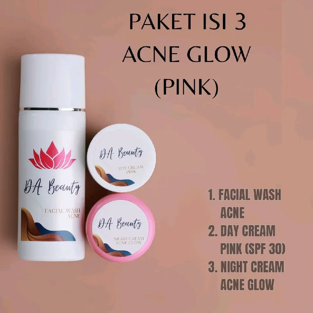 PAKET ACNE GLOW (DAY CREAM PINK) ISI 3
