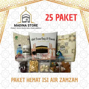 Paket Hemat 25pcs Oleh-oleh Haji dan Umroh Paket 25 isi Air Zamzam