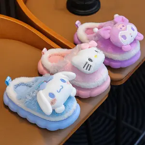 Sandal Selop Anak Perempuan Rumah / Slipper Anak Indoor Hangat Lucu Empuk Anti Slip Anti Licin Motif Karakter Fashion Kaki Karet