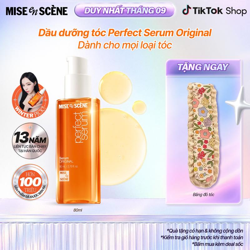 Tinh chất dưỡng tóc mise en scène Perfect Serum Original 80ml phục hồi hư tổn