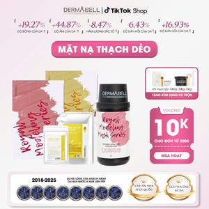 《DermaBell Vietnam》[TỔNG HỢP] Mặt Nạ Thạch DERMABELL Phiên Bản Hộp Nâng Cấp 150g Đa Dang Phân Loại Hoa Hồng/Vàng (dùng 50g/đắp) Royal ROSE/Royal Gold Modelling Mask Hỗ Trợ Dưỡng Trắng, Cấp Ẩm, Da Căng Bóng