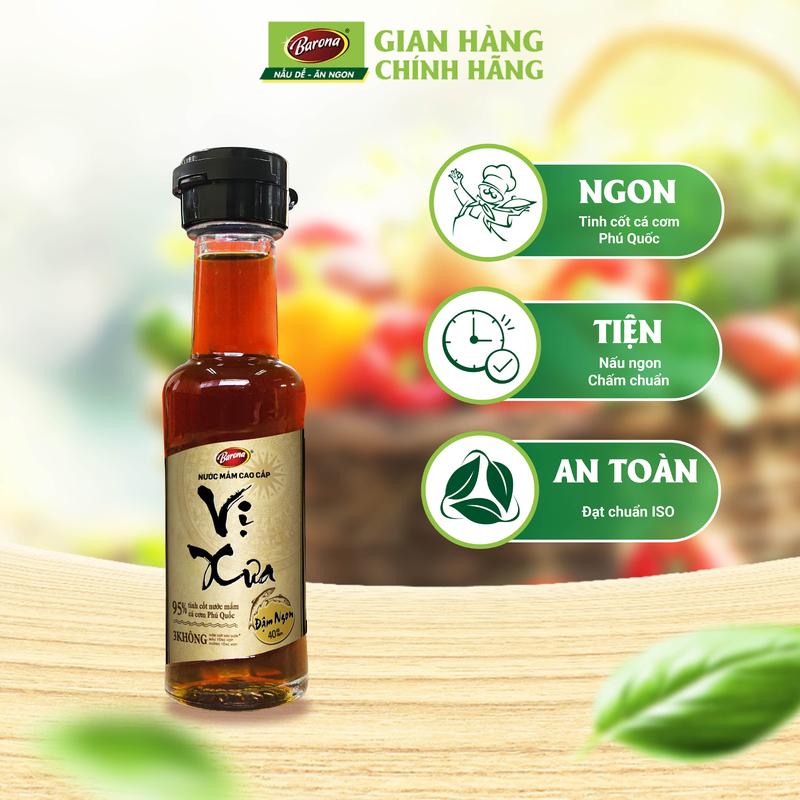 Nước Mắm Cao Cấp Vị Xưa Barona 40 độ đạm 50ml