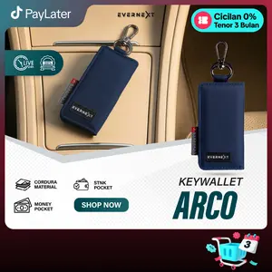 EVERNEXT Dompet Kunci Kendaraan Key Wallet Arco Gantungan Kunci Mobil Motor Dompet Kartu STNK Pria Wanita Distro Terbaru