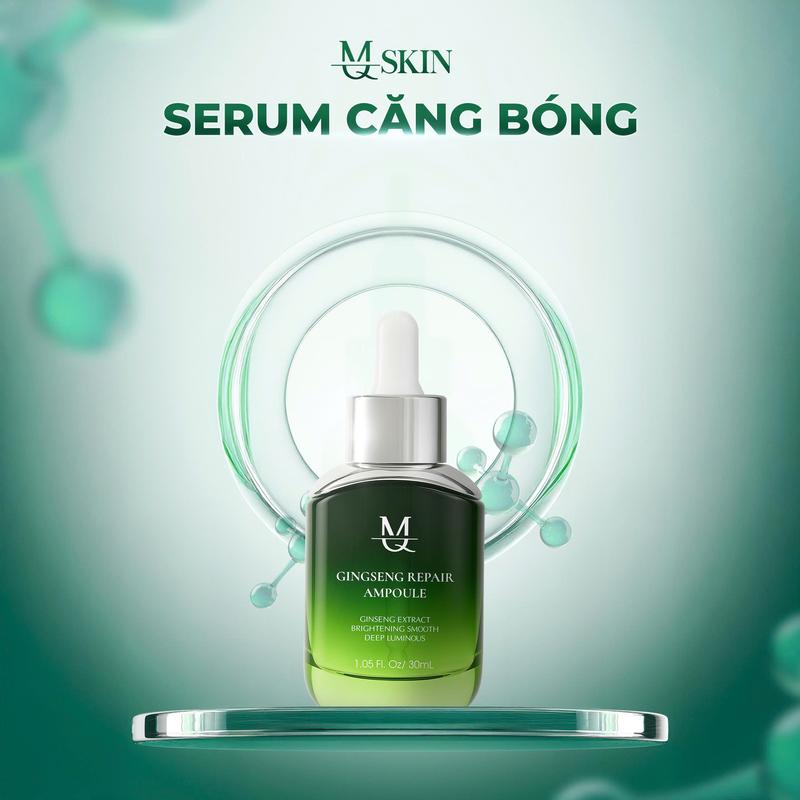   MQSKIN  SERUM CĂNG BÓNG DA NHÂN SÂM - HỖ TRỢ DA CĂNG BÓNG MỊN MÀNG - CẤP ẨM CĂNG ĐẦY SỨC SỐNG 