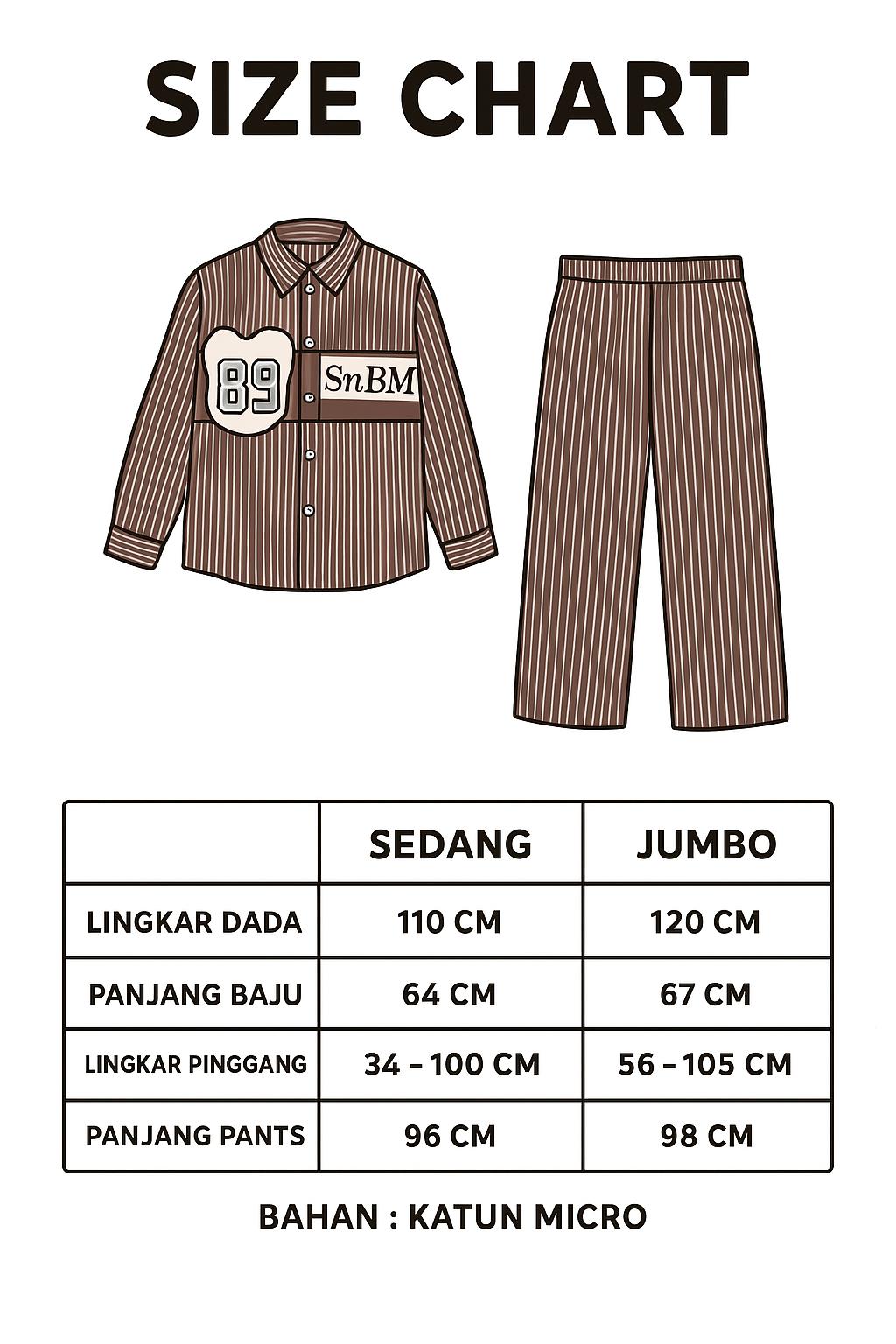 ALUNA - One Set Aurelia Stripe / Kemeja Cotton Stripe / Kemeja Couple Setelan Salur