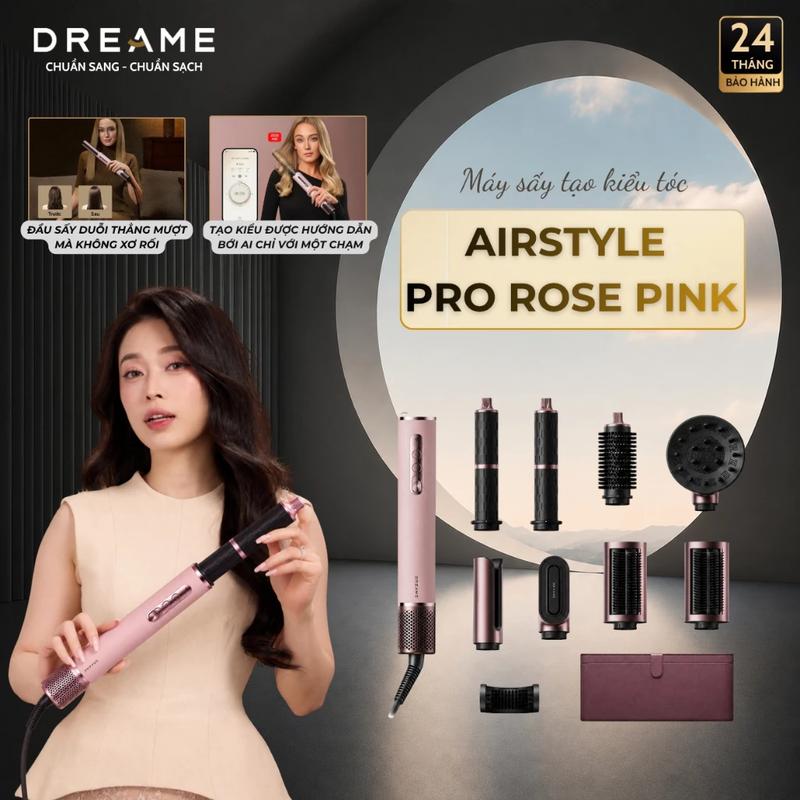 Máy Sấy Tóc Dreame AirStyle Pro Rose Pink | Đa Năng 7 Trong 1 | Tạo Kiểu Siêu Nhanh | BH 24 Tháng