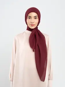 napocut Hijab - Plain Paris Red, Pink, and Peach Series - Hijab Segiempat Paris Jepang Premium 115 x 115 cm