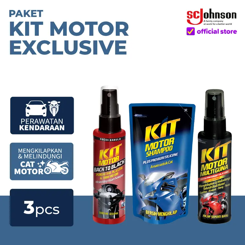 KIT Motor Exclusive - 3pcs - KIT Back to Black - KIT Motor Shampoo & KIT Motor multiguna 0