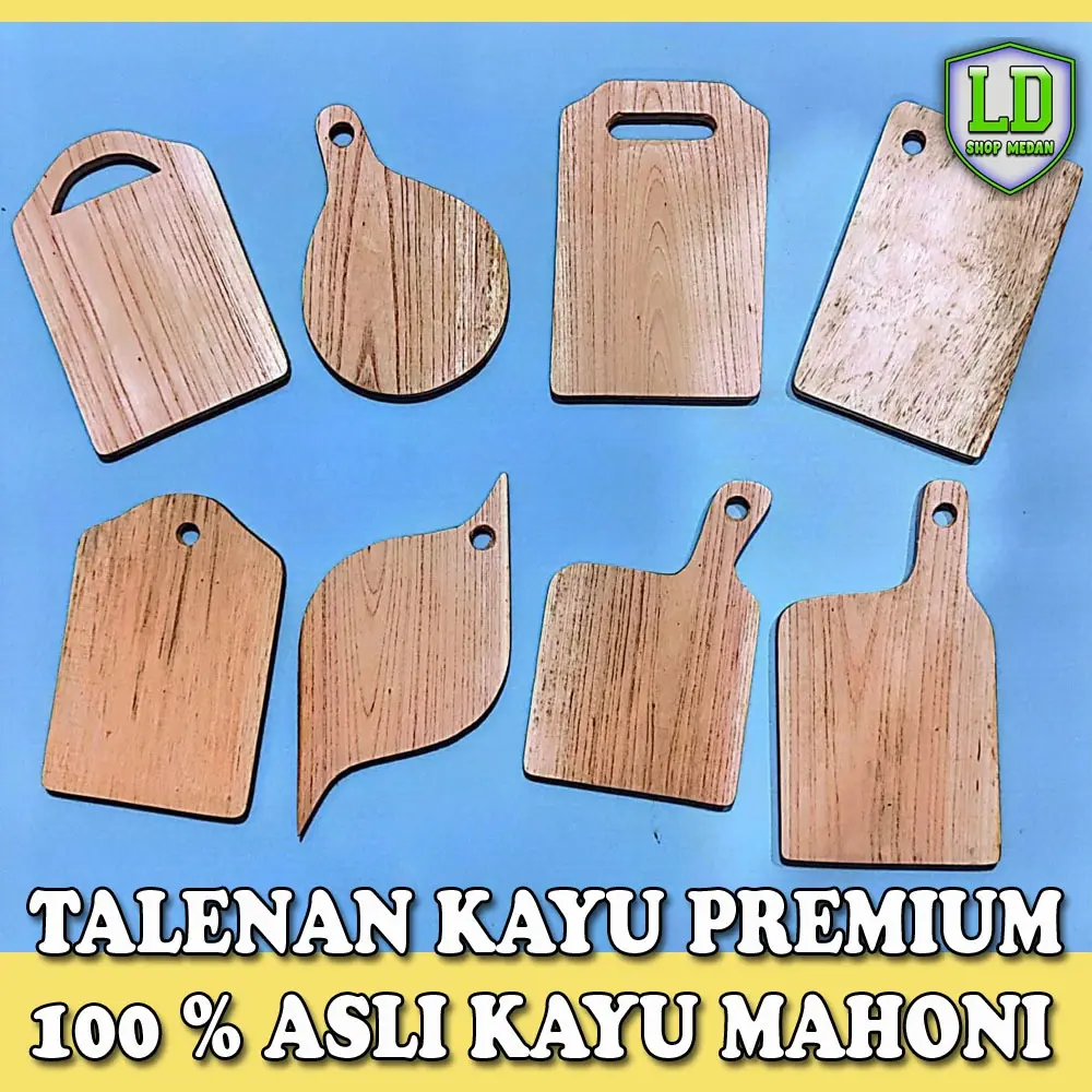 Telenan Kayu Premium Asli Kayu Mahoni Ukuran Besar Kitchenware