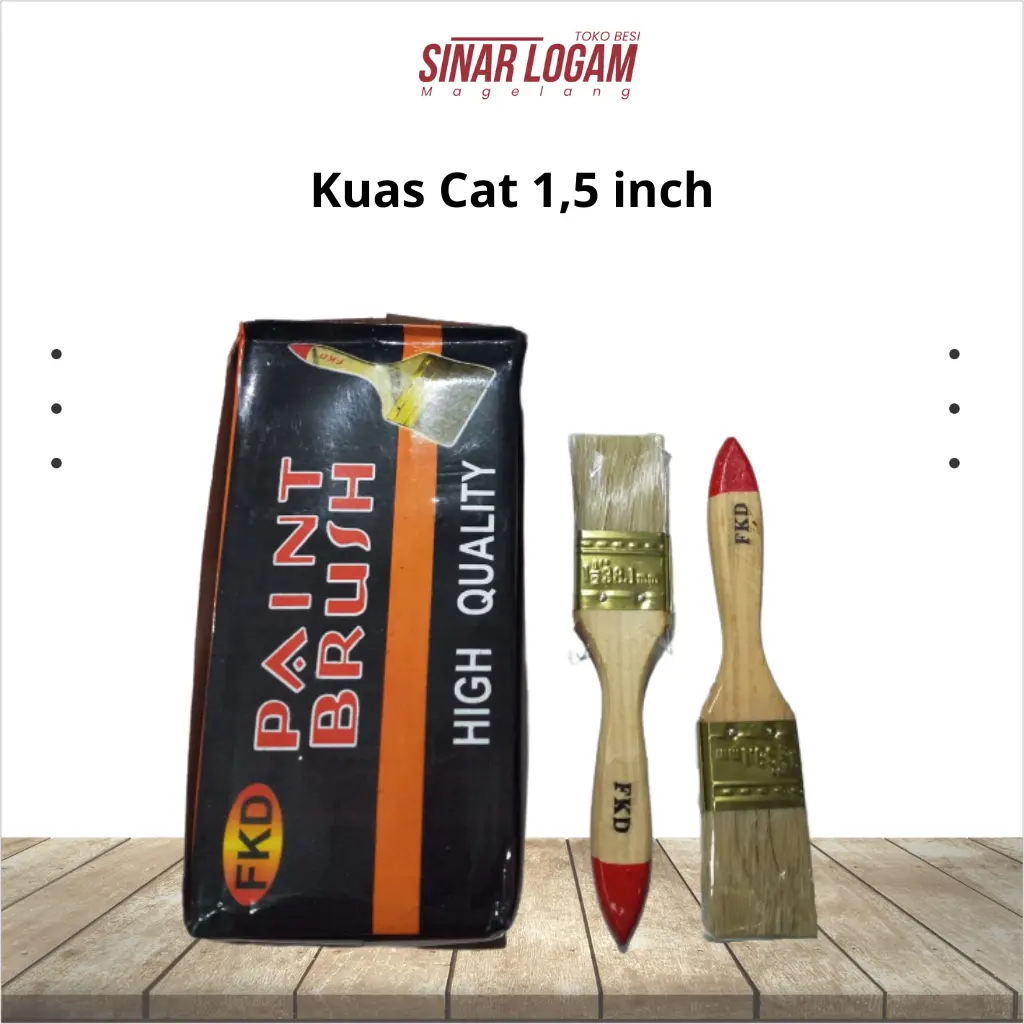 KUAS CAT 1,5 INCH KUAS CAT TEMBOK KUAS CAT BESI KAYU KUAS LUKIS 1 1/2" INCH