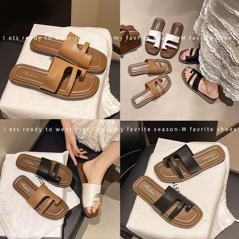 Sandal Wanita Nyaman Anti Slip Sandal Wanita Flat Kekinian 2026 Sandal Wanita Minimalis Elegan