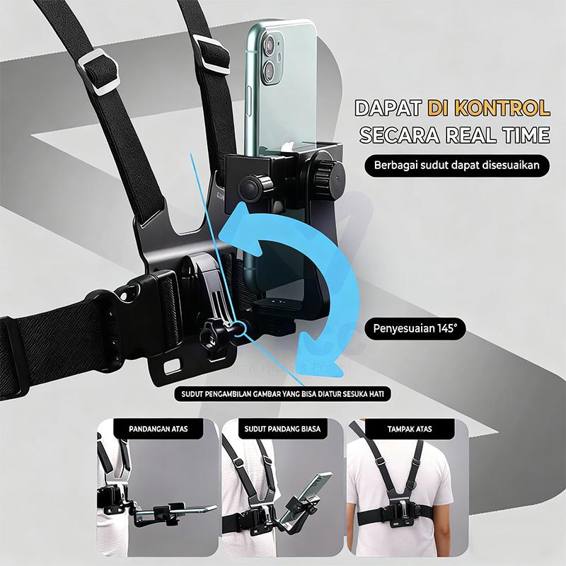 5PCS / 7PCS Set Tali Dada / Chest Strap Universal Dudukan HP Kamera Action yang Aman dan Anti-Getar Perlengkapan Vlog Lengkap 5PCS / 7PCS Set Tali Dada / Chest Strap Universal Dudukan HP Kamera Action yang Aman dan Anti-Getar Perlengkapan Vlog Lengkap