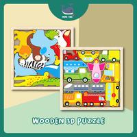 Gambar MAMA SING Matching 3D Puzzle - Mainan Montessori Anak Puzzle Kayu Edukasi Cocokan Bentuk 3D - Transportation dari Mama Sing Kota Administrasi Jakarta Pusat 1 Tokopedia