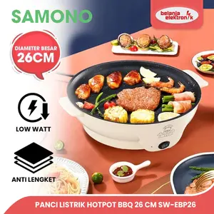 Ready SAMONO PANCI LISTRIK HOT POT BBQ 26 CM SERBAUNA SW-EBP26